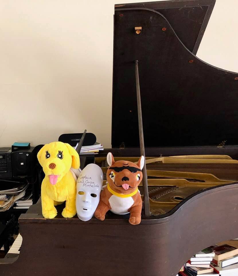 The piano in LA where the show began.